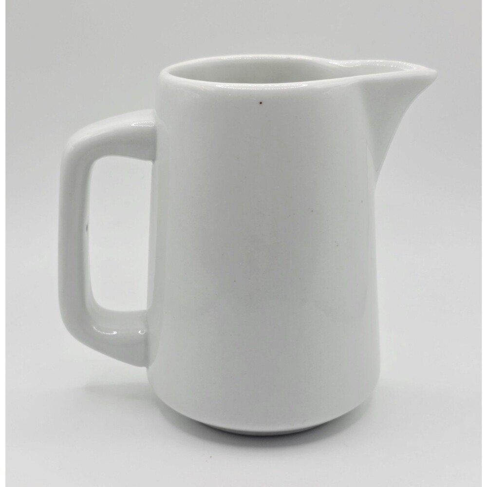 Coffee Creamer Restaurant White Ironstone 4 Inch Farmhouse Minimalist